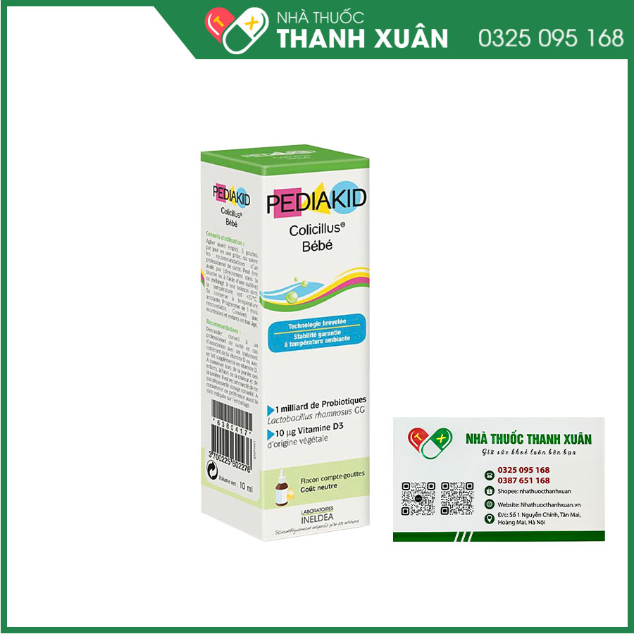 Pediakid Colicillus Bébé giúp bổ sung lợi khuẩn đường ruột cho bé